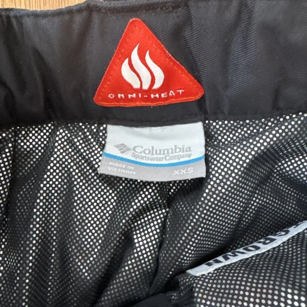 Columbia Snow Pants Kids XXS Black Omni Heat Ski outgrown